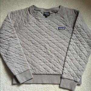 Patagonia Brown Quilted Crewneck Top